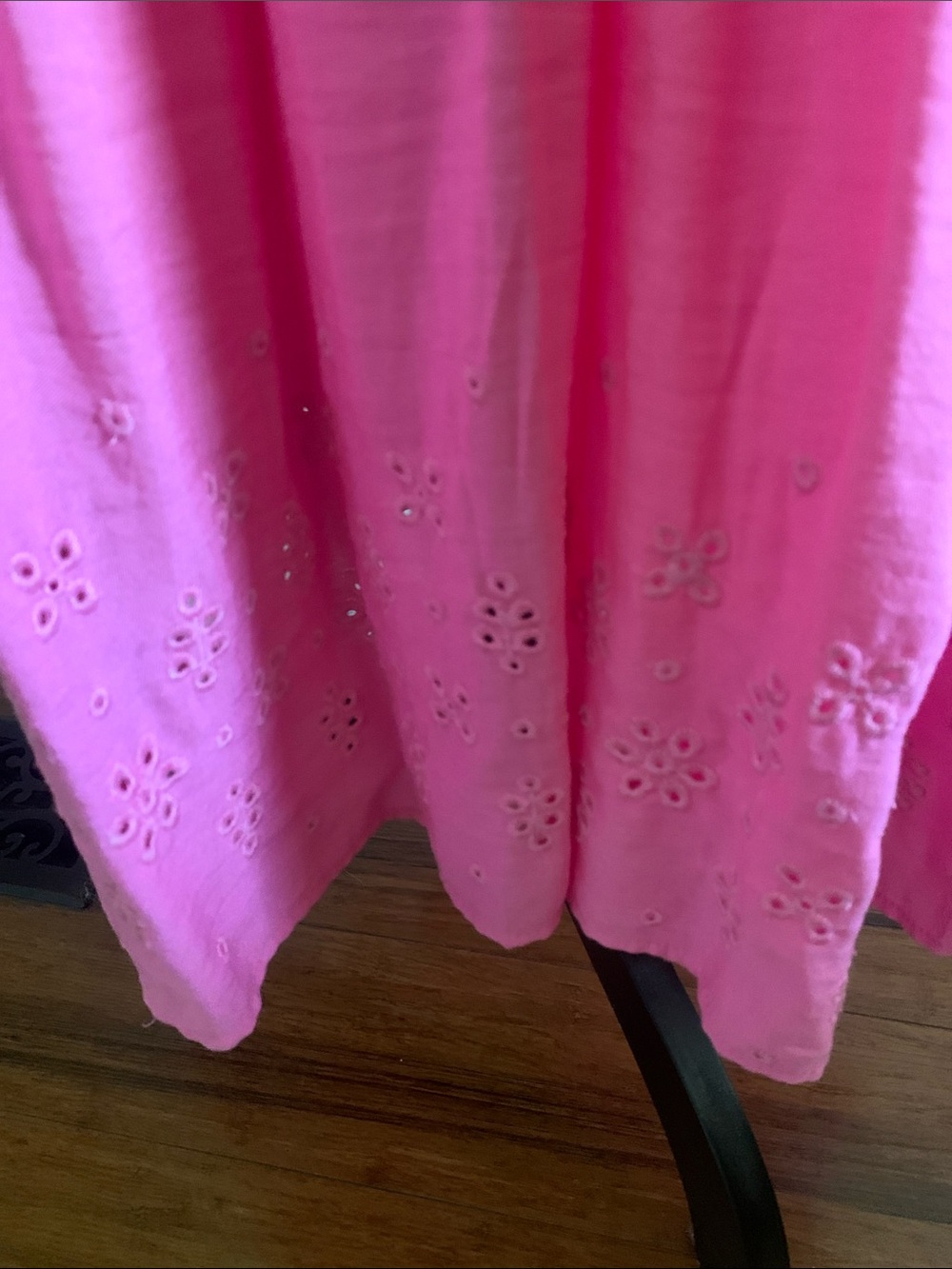 Ruffled Strap Pink Smocked Maxi Dress - Picture 3 of 9